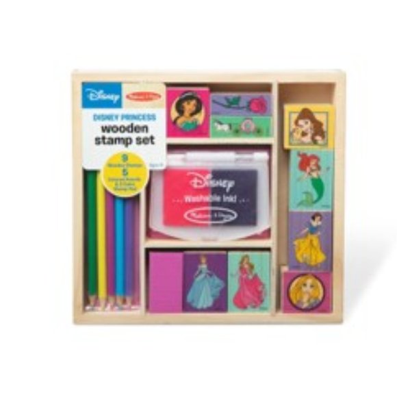 Disney X Melissa & Doug Disney Princess 15-piece Wooden Stamp Set Ages 4+ NWT - Picture 3 of 5
